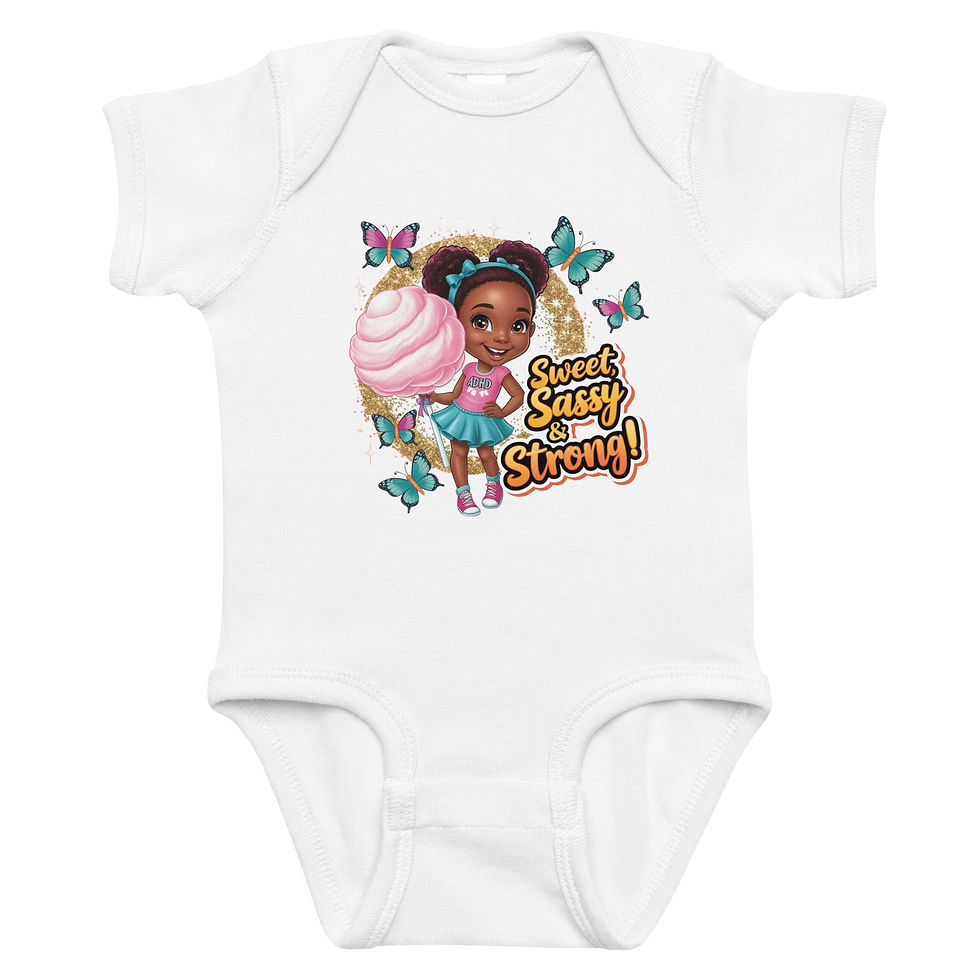Thumbnail: Sassy, Sweet & Strong – ADHD Awareness Baby Onesie
