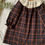 Thumbnail: Robe ou barboteuse tartan bleu et camel .