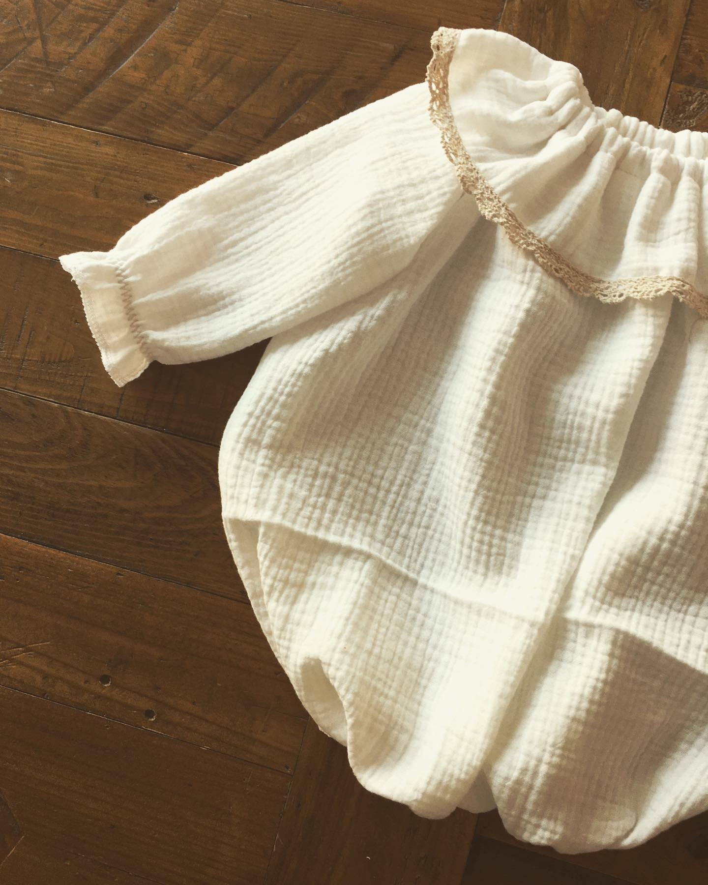 Barboteuse Double gaze écru