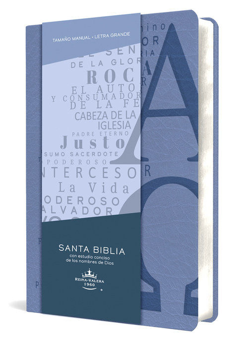 Biblia/RVR1960/Nombres De Dios/Manual/LG/Imitacion/Azul Celeste
