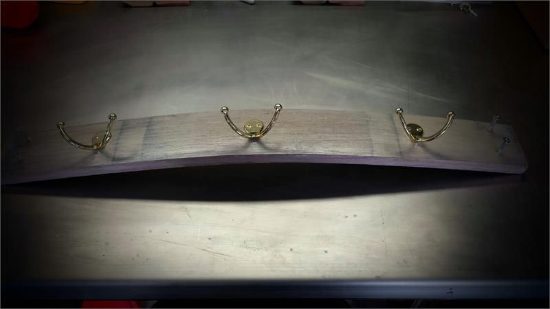 Thumbnail: Decorative Bed And Bath Door Rack - White Wash Finish