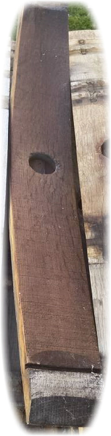 Thumbnail: Used Wine Barrel Stave - With Bung Hole