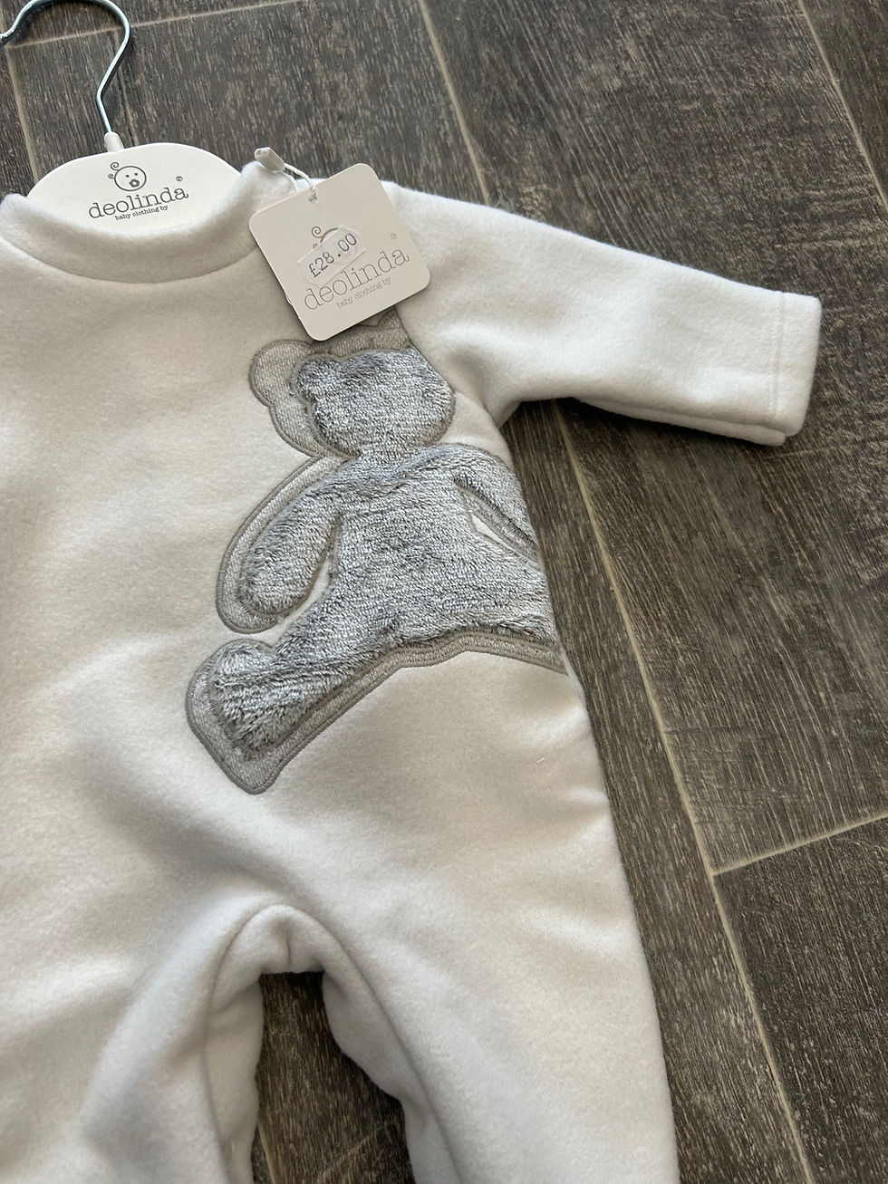 Thumbnail: Deolinda grey teddy motif all in one DB123332