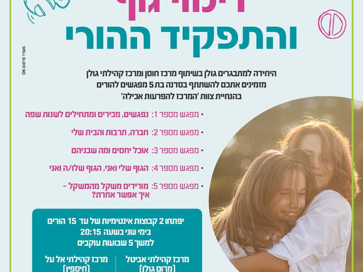 תכנית יחודית ומסובסדת להורים למניעת הפרעות אכילה