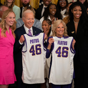 Angel Reese, Jill Biden embrace as LSU is honored at the White House