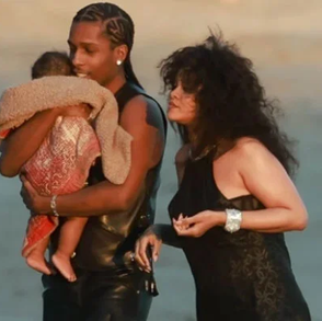 #Rihanna and #asaprocky were captured with their baby boy during a recent beach photoshoot!