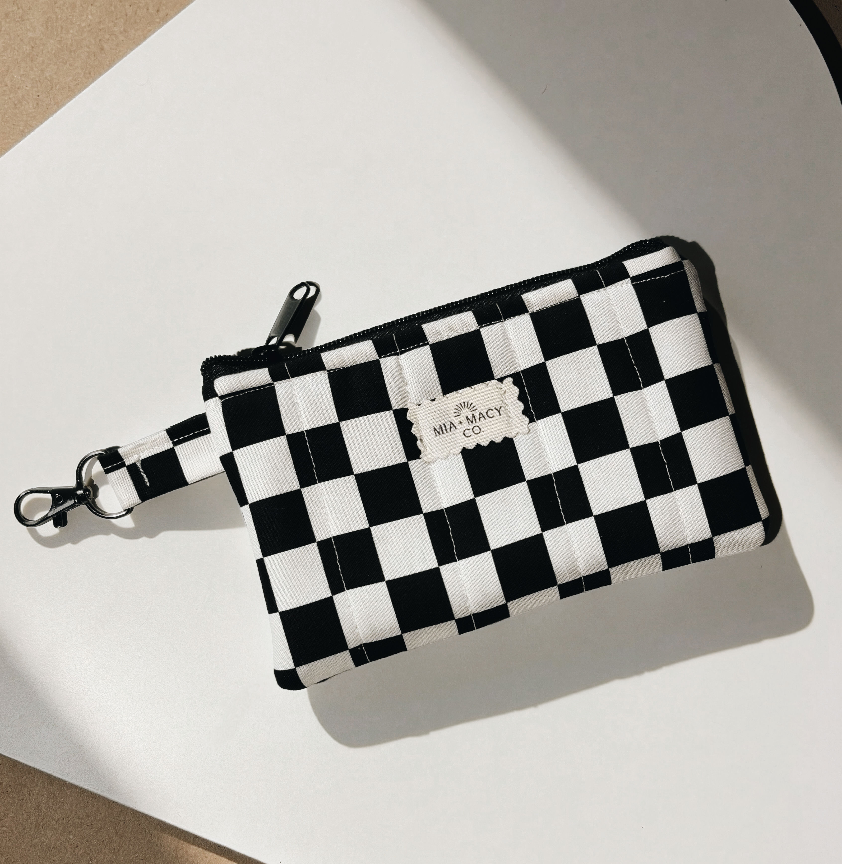 Quilted Wallet Zip Pouch (Race Day)