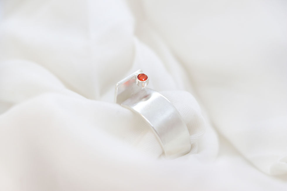 Thumbnail: Contemporary Wall Ring - Fire Opal