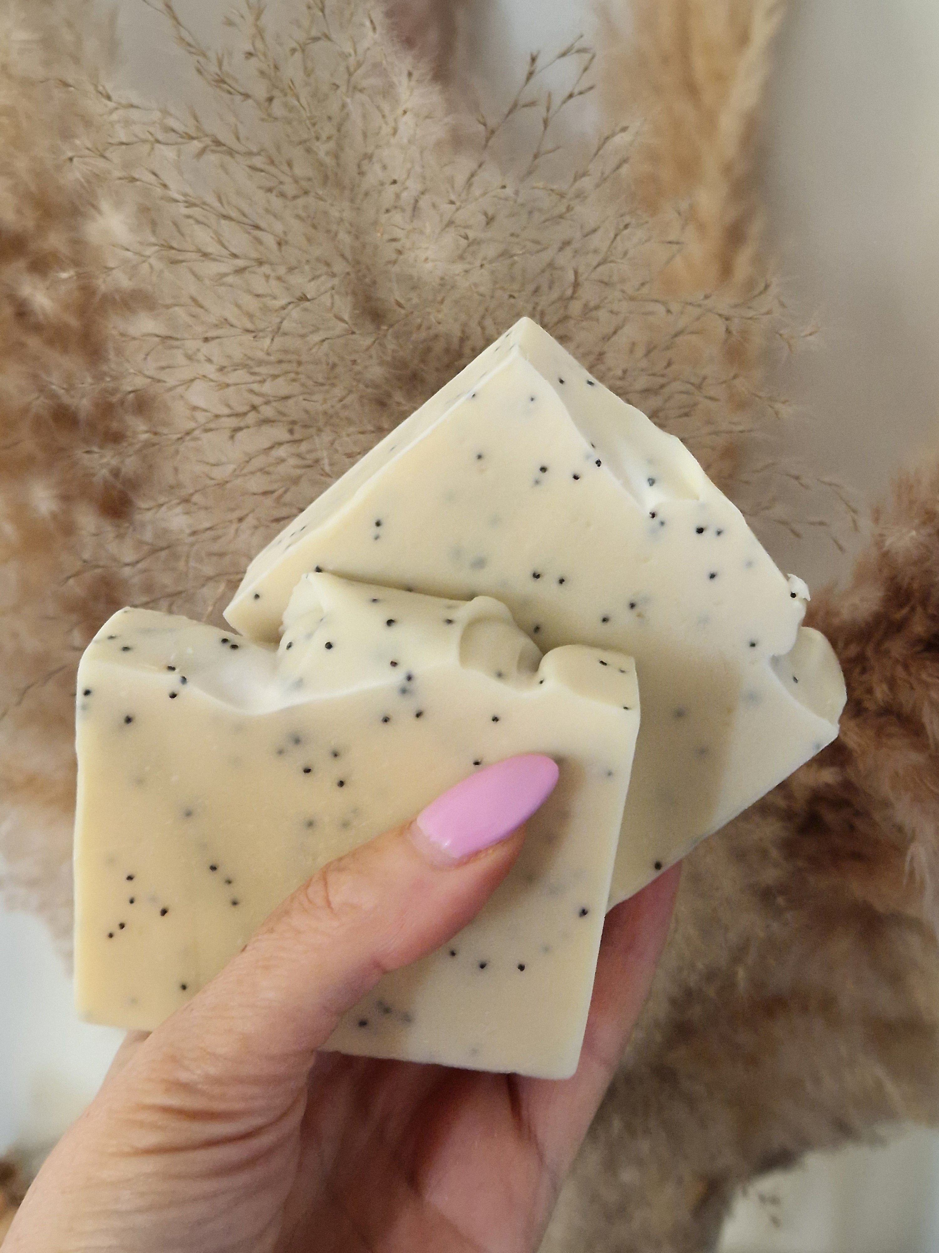 Savon scrub à l'anis/ graines de pavots / réglisse - enrichi en lait de chèvre