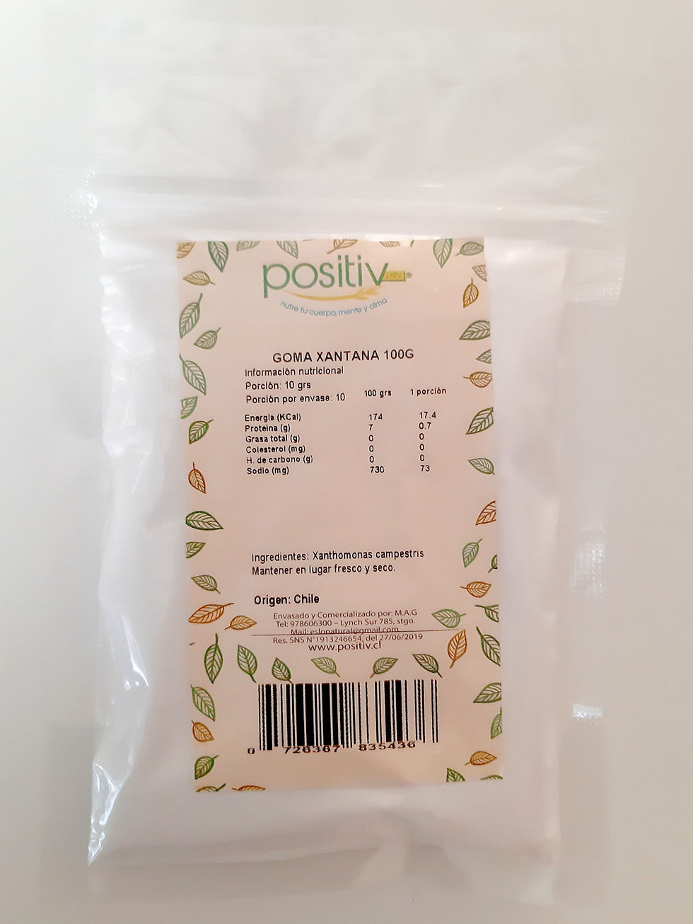 Miniatura: Goma xantana Positiv envíos Macul Ñuñoa Peñalolén San Joaquín Providencia Las Condes Regiones Peñalolén La Serena Quilpué