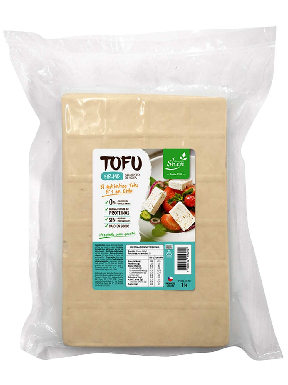 Tofu firme al vacío shen 1 kilo La Florida Ñuñoa Santiago Providencia Macul San Miguel Peñalolén Las Condes La Reina