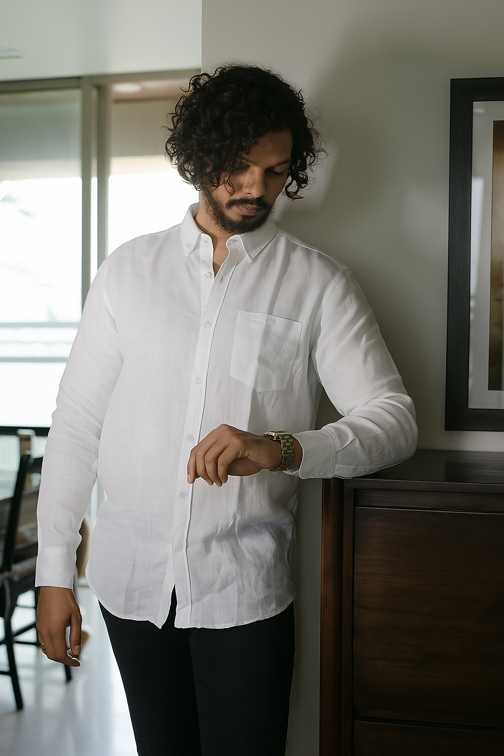 Pure Linen-Long -Sleeve Shirt