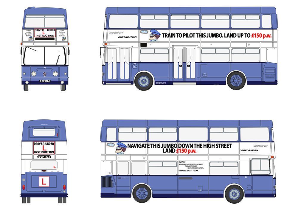 E43005 Daimler Fleetline DMS Brighton Corporation 91 Driver Trainer