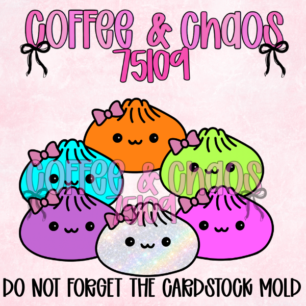 SET OF 6 DUMPLINGS CARDSTOCK