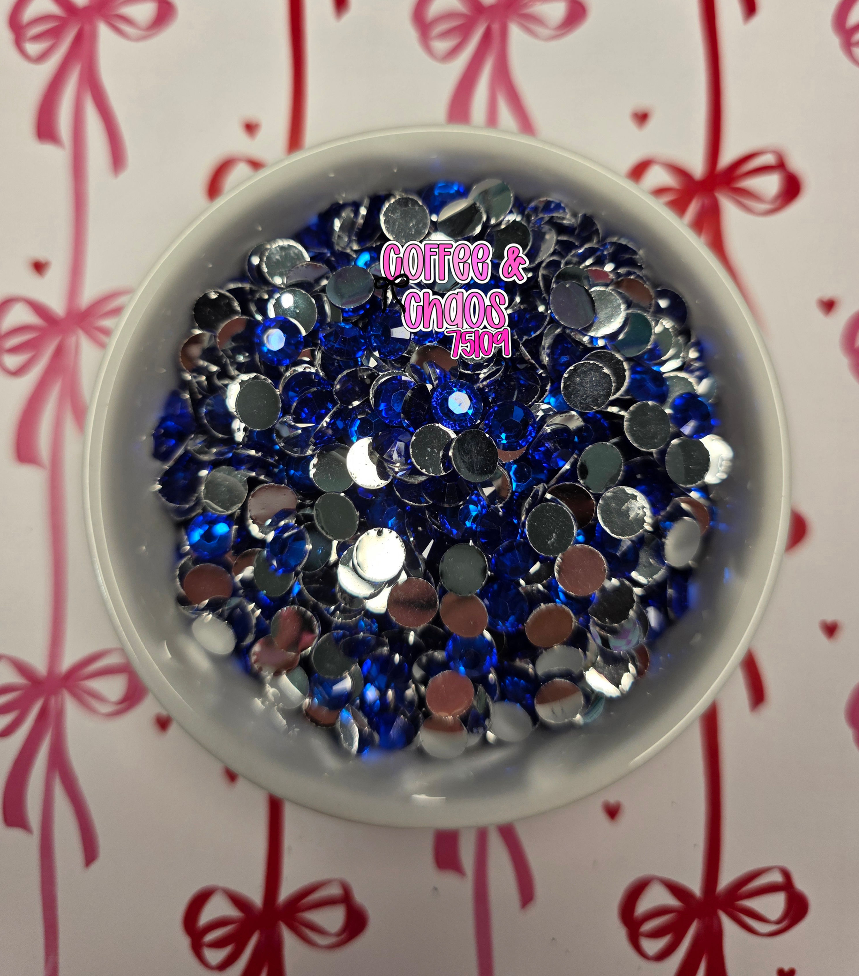 BLUE SAPPHIRE 6MM RHINESTONES