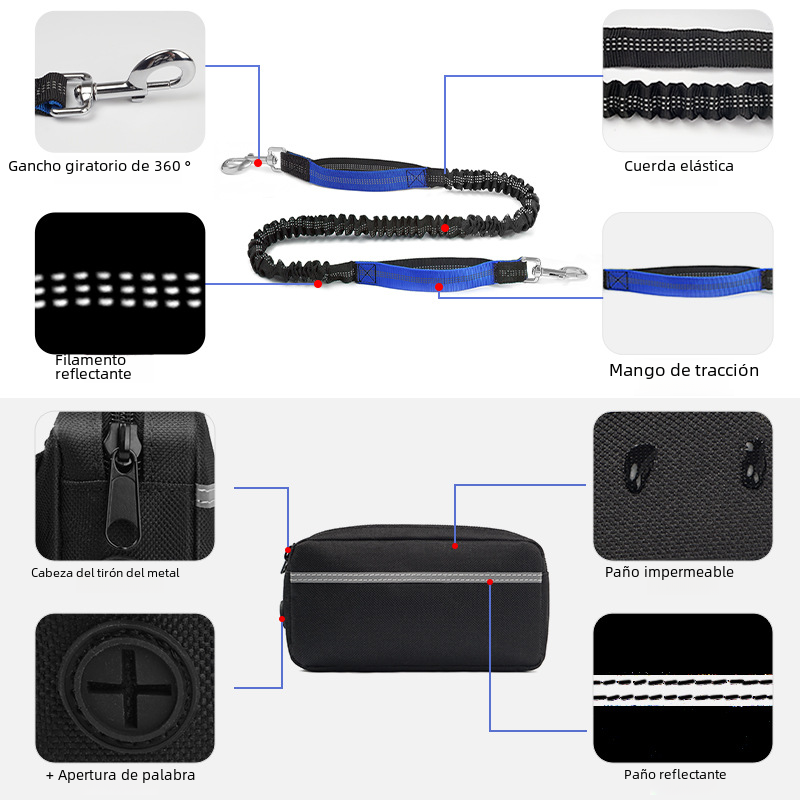 Thumbnail: Cross-Border Amazon Pet Running Waist Bag with Leash