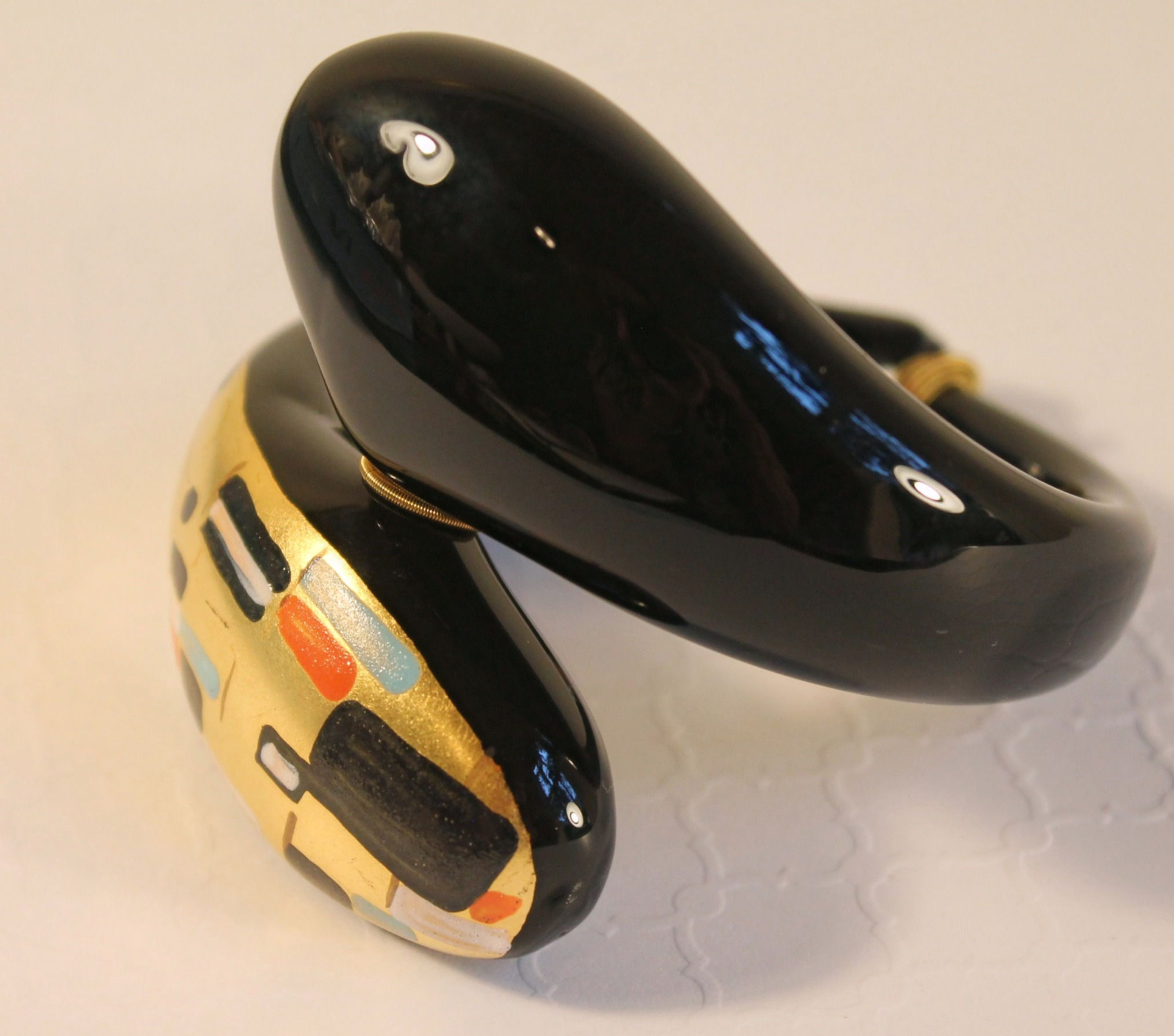 Art Deco Gold Glass Necklace