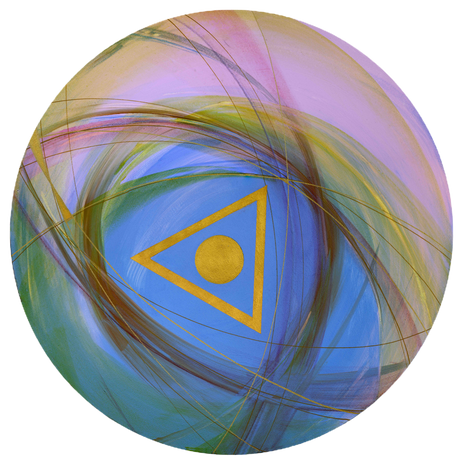 circle canvas of sacred geometry art