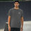 Thumbnail: Hidden Geometry of Life Unisex T-shirt in Black and Dark Grey