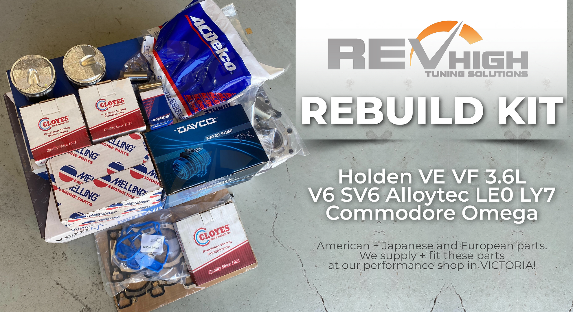 Rebuild Kit for Holden VE VF 3.6L V6 SV6 Alloytec LFX LLT SIDI Commodore Omega