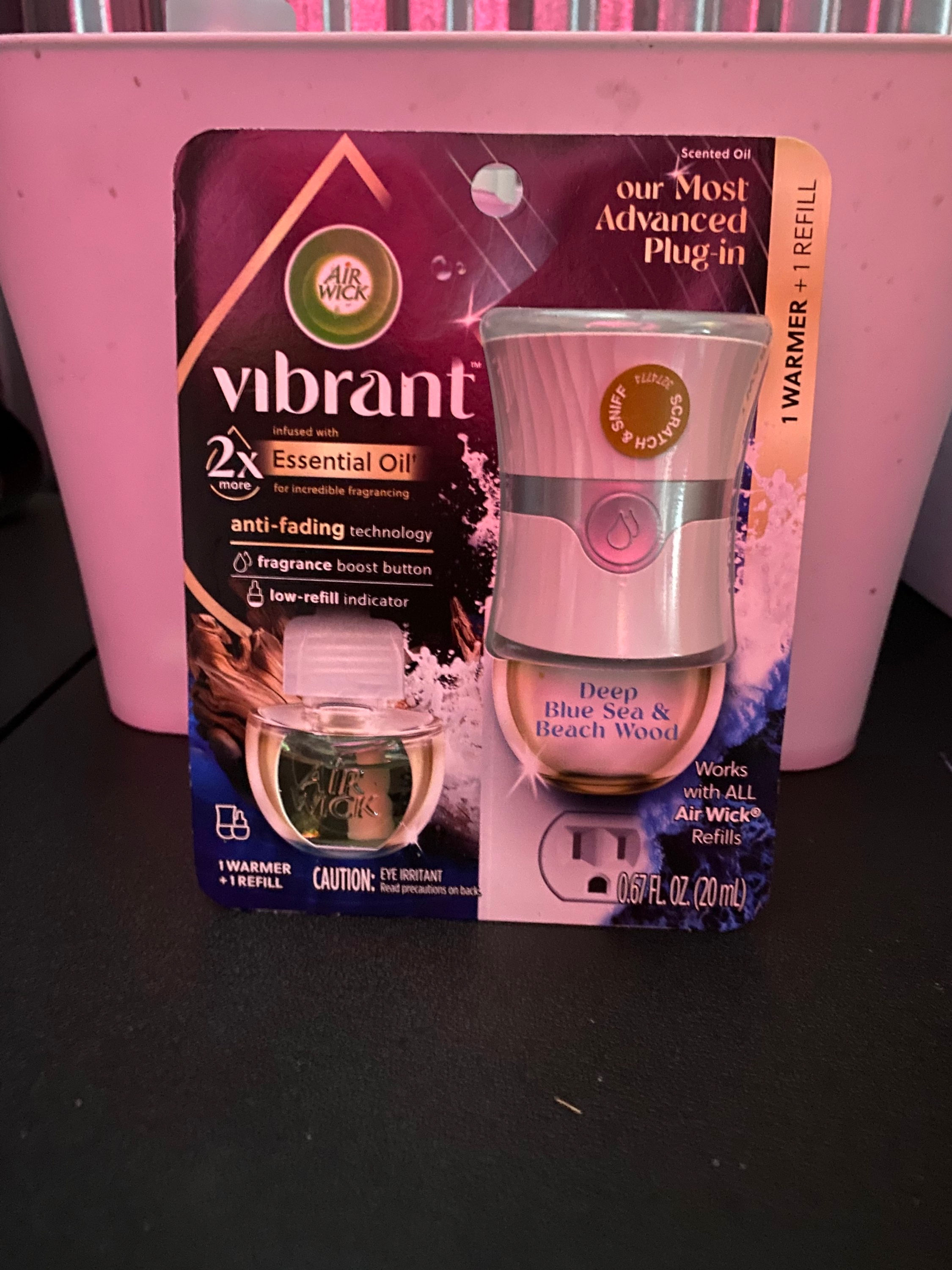 Air  Wick Vibrant  Essential Oils Deep Blue Sea & Beach Wood