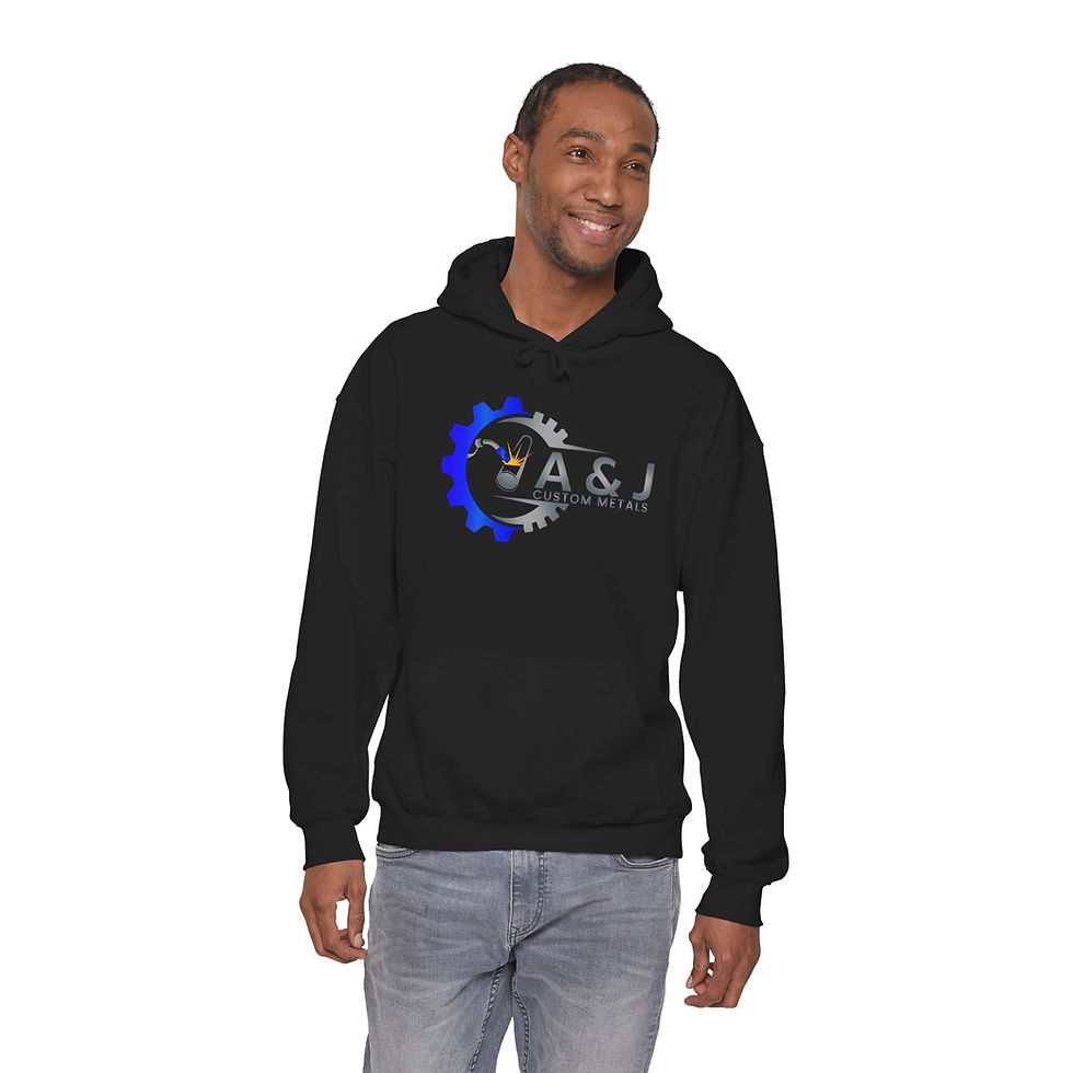Thumbnail: A&J Custom Metals Logo Hoodie — Industrial Gear Sweatshirt for Metalworkers