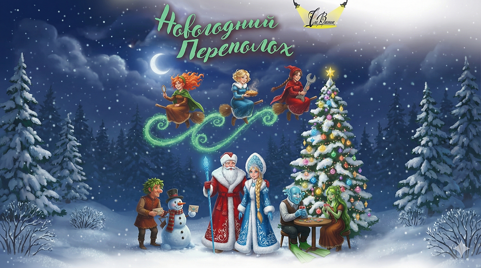 "Новогодний Переполох" СПЕЦИАЛЬНАЯ ЦЕНА: 10 ₪! 🎁 ПОДАРОК! Новогодний подарок от Деда Мороза включен в стоимость!