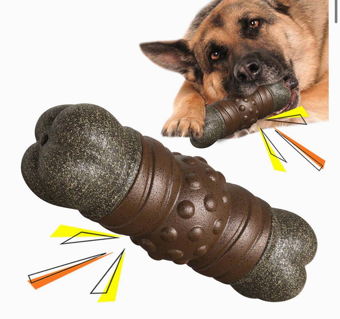PunkyKom Dog Squeak Toys for Aggressive Chewers,Cleaning Teeth,Toy Bone Chew Toy