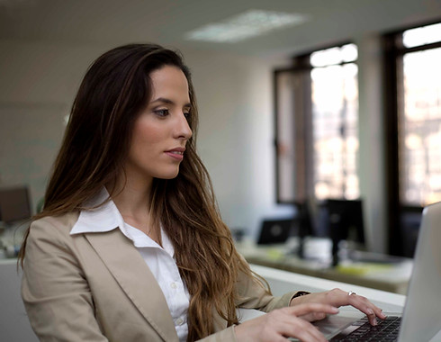 Business Woman Typing