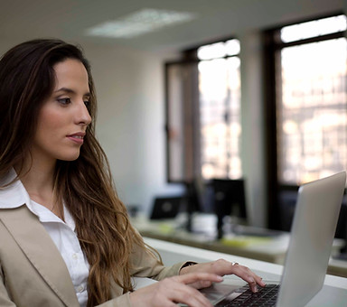 Business Woman Typing
