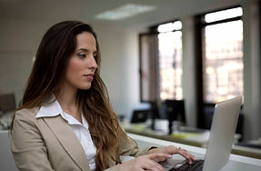 Woman researching uniforms