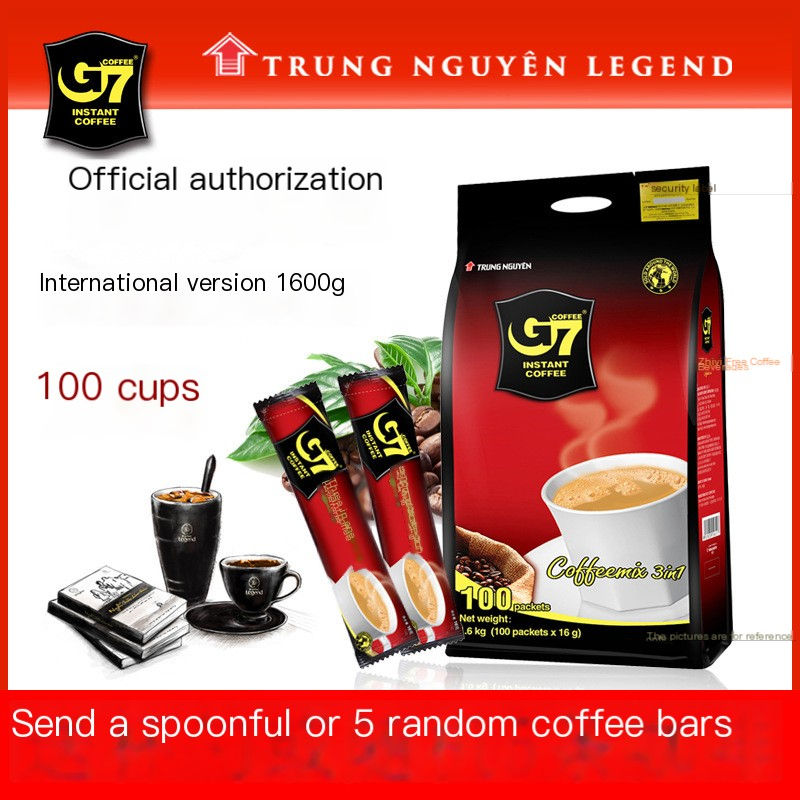 Miniatura: Vietnamese G7 Instant 3-in-1 Coffee Powder (1600g, 100 Packs)
