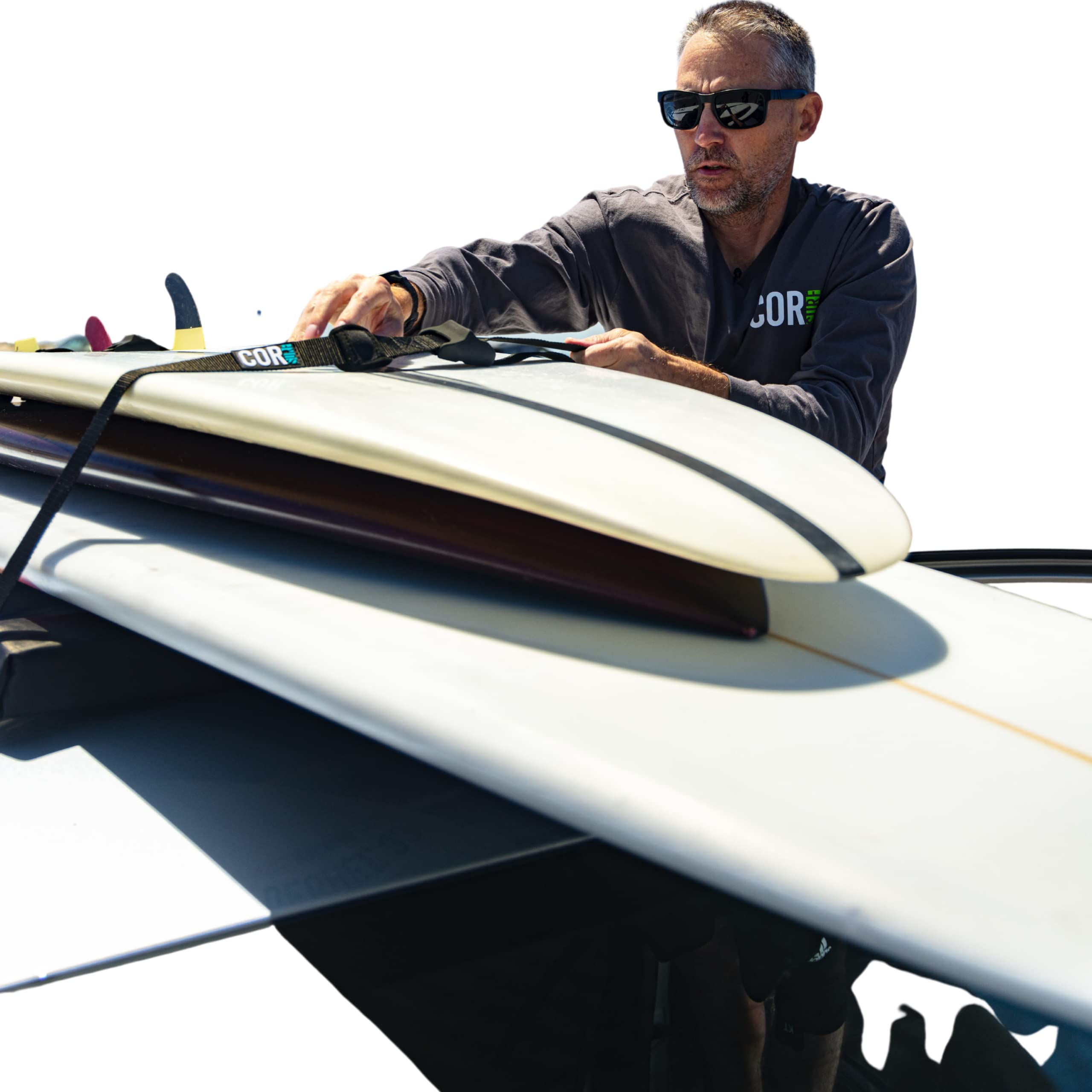 Universal SUP Surf Soft Rack for Cars | Paddle Board Soft Rack for Surf Kayak an