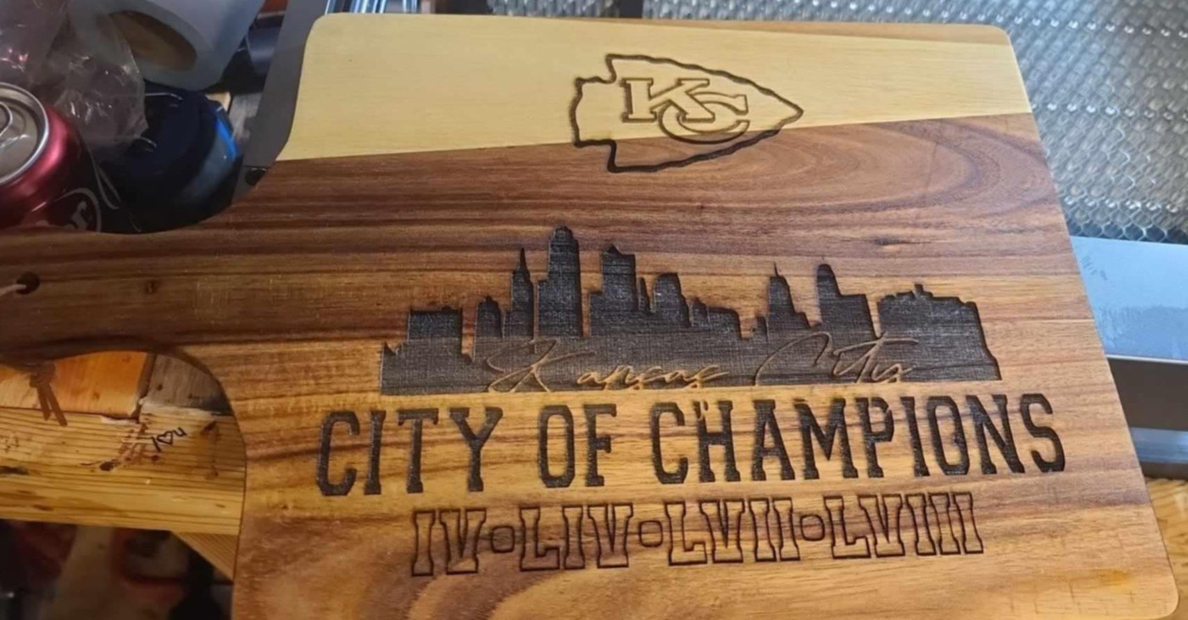 Custom engraved NFL Team Cutting Board