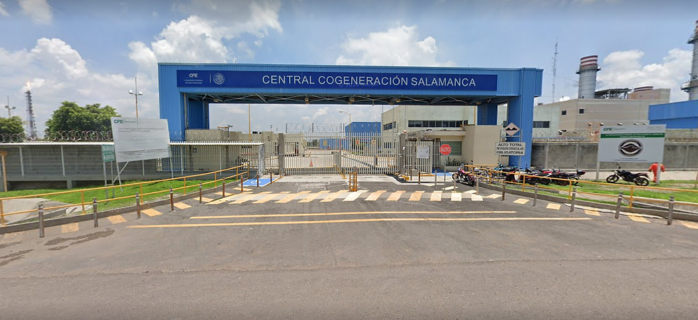 Entrada de la Central de Ciclo Combinado en Salamanca Guanajuato