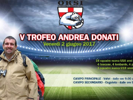 5° Torneo ANDREA DONATI
Voltri - Cogoleto (GE)
Venerdì 02 Giugno 2017