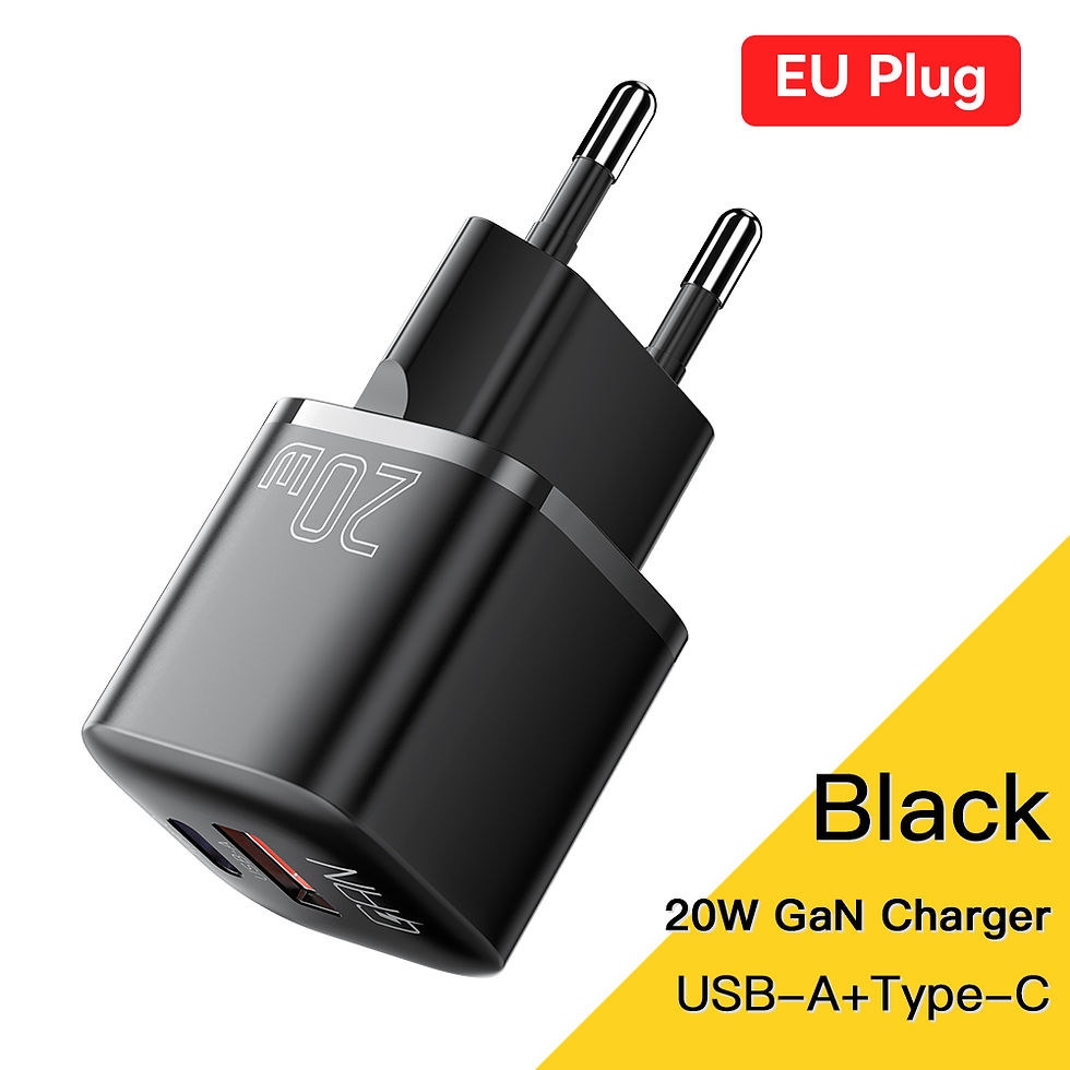Thumbnail: Essager 20W GaN USB Type C Charger PD Fast Charge Phone QC 3.0 Quick Chargers Fo
