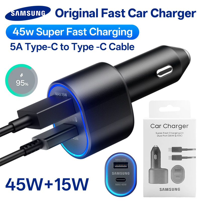섬네일: Original Samsung 45w Car Charger Type C PD Fast Charging Samsung S26 S25 S24 Ult