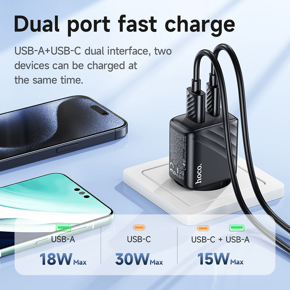 Miniatura: CS23A 30W GaN Charger PD 3.0 QC4.0 USB C Charger For iPhone 17 16 15 Pro Samsung