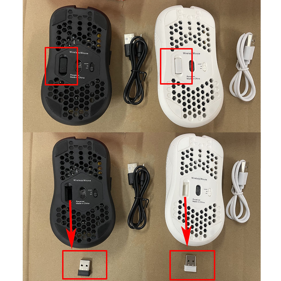 Miniatura: 2.4G Wireless Mouse with RGB Backlit 6-button 3-speed DPI Type C Rechargeable Er