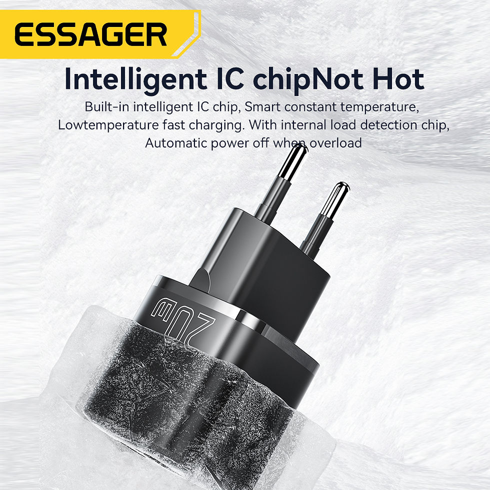 섬네일: Essager 20W GaN USB Type C Charger PD Fast Charge Phone QC 3.0 Quick Chargers Fo