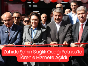 Zahide Şahin Sağlık Ocağı Patnos’ta Törenle Hizmete Açıldı