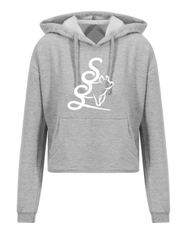 Thumbnail: AWDis Ladies Cropped Hooded Fleece with Pocket - JHA016