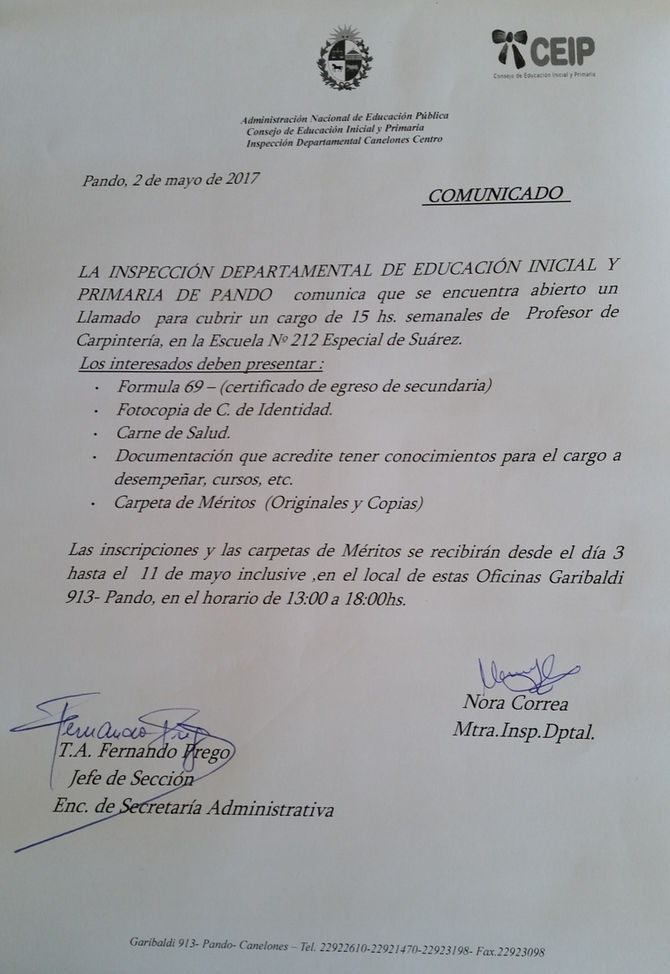 Comunicado