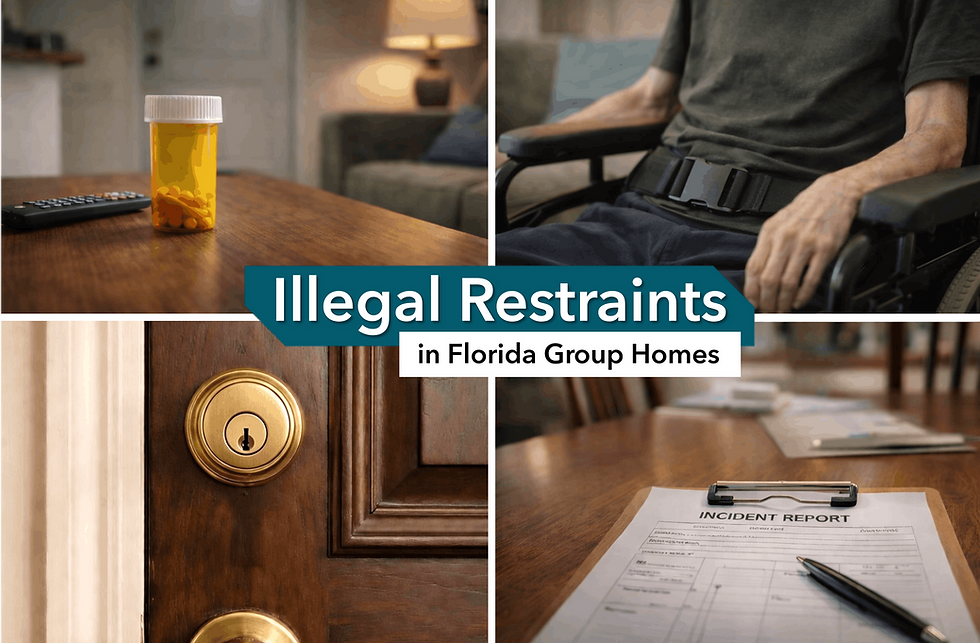 Illegal restraints in Florida group homes