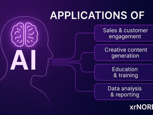 Picture of xrNORD article with the title "How AI Is Used Today – Real Applications That Deliver Value"