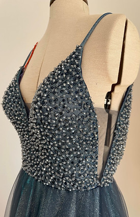 Altered beaded prom dress - bodice