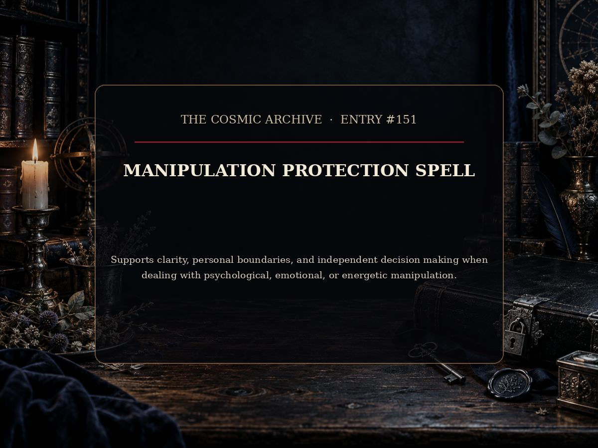Manipulation Protection Spell: Entry #151