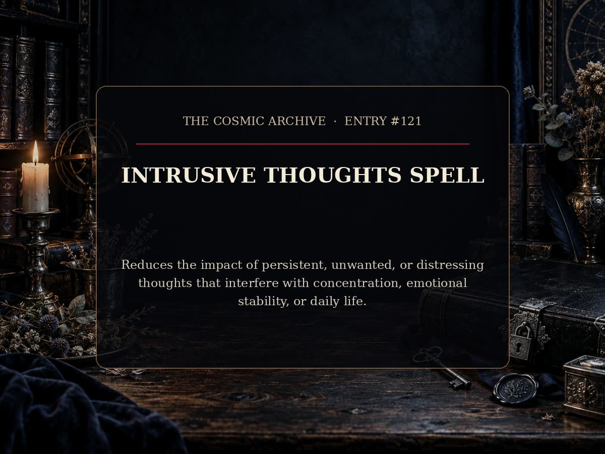 Intrusive Thoughts Spell: Entry #121