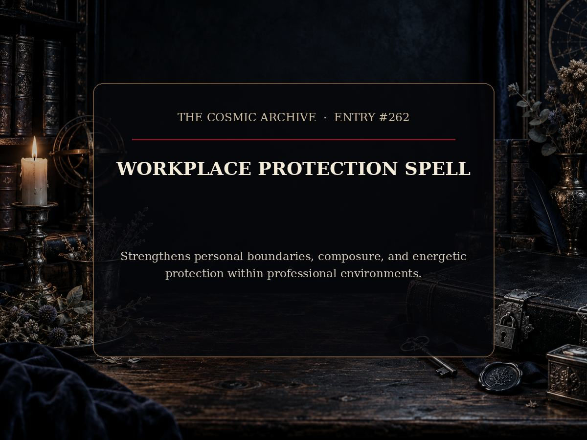 Workplace Protection Spell: Entry #262